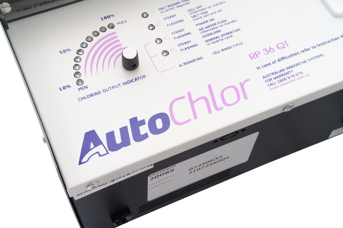 Salt chlorination cell and controller for a Bali pool